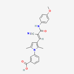 3-(3-{2-cyano-3-[(4-methoxyphenyl)amino]-3-oxo-1-propen-1-yl}-2,5-dimethyl-1H-pyrrol-1-yl)benzoic acid