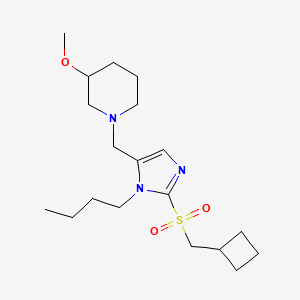 1-({1-butyl-2-[(cyclobutylmethyl)sulfonyl]-1H-imidazol-5-yl}methyl)-3-methoxypiperidine