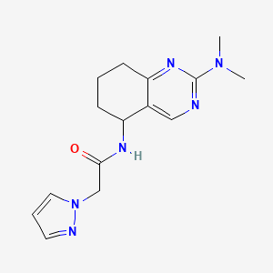 N-[2-(dimethylamino)-5,6,7,8-tetrahydro-5-quinazolinyl]-2-(1H-pyrazol-1-yl)acetamide