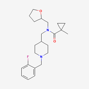 N-{[1-(2-fluorobenzyl)-4-piperidinyl]methyl}-1-methyl-N-(tetrahydro-2-furanylmethyl)cyclopropanecarboxamide