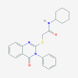 N-cyclohexyl-2-[(4-oxo-3-phenyl-3,4-dihydro-2-quinazolinyl)thio]acetamide