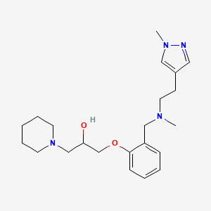 1-[2-({methyl[2-(1-methyl-1H-pyrazol-4-yl)ethyl]amino}methyl)phenoxy]-3-(1-piperidinyl)-2-propanol