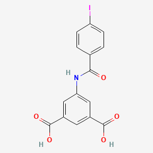 molecular formula C15H10INO5 B6131838 5-[(4-iodobenzoyl)amino]isophthalic acid 