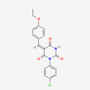 1-(4-chlorophenyl)-5-(4-ethoxybenzylidene)-2,4,6(1H,3H,5H)-pyrimidinetrione