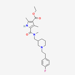 ethyl 5-{[({1-[2-(4-fluorophenyl)ethyl]-3-piperidinyl}methyl)(methyl)amino]carbonyl}-2,4-dimethyl-1H-pyrrole-3-carboxylate