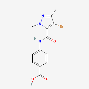 4-{[(4-bromo-1,3-dimethyl-1H-pyrazol-5-yl)carbonyl]amino}benzoic acid
