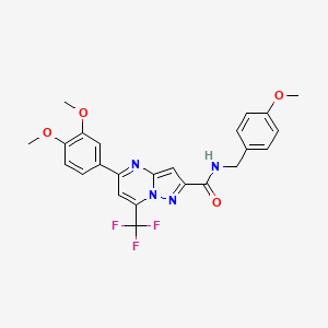 5-(3,4-dimethoxyphenyl)-N-(4-methoxybenzyl)-7-(trifluoromethyl)pyrazolo[1,5-a]pyrimidine-2-carboxamide