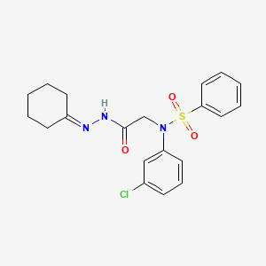 N-(3-chlorophenyl)-N-[2-(2-cyclohexylidenehydrazino)-2-oxoethyl]benzenesulfonamide