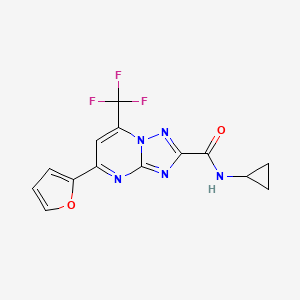 N-cyclopropyl-5-(2-furyl)-7-(trifluoromethyl)[1,2,4]triazolo[1,5-a]pyrimidine-2-carboxamide
