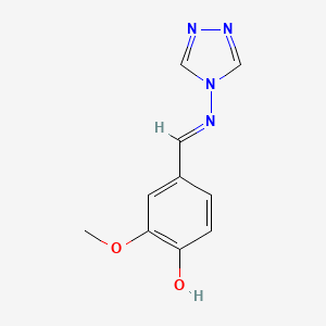 2-methoxy-4-[(4H-1,2,4-triazol-4-ylimino)methyl]phenol