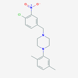 1-(4-chloro-3-nitrobenzyl)-4-(2,5-dimethylphenyl)piperazine