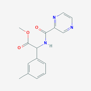 methyl (3-methylphenyl)[(2-pyrazinylcarbonyl)amino]acetate