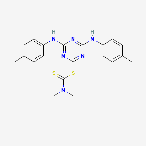 4,6-bis[(4-methylphenyl)amino]-1,3,5-triazin-2-yl diethyldithiocarbamate