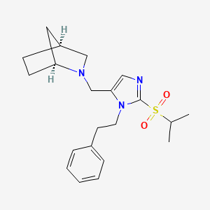 molecular formula C21H29N3O2S B6131964 (1S*,4S*)-2-{[2-(isopropylsulfonyl)-1-(2-phenylethyl)-1H-imidazol-5-yl]methyl}-2-azabicyclo[2.2.1]heptane 