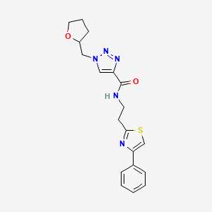 N-[2-(4-phenyl-1,3-thiazol-2-yl)ethyl]-1-(tetrahydro-2-furanylmethyl)-1H-1,2,3-triazole-4-carboxamide