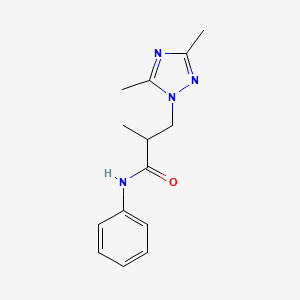 3-(3,5-dimethyl-1H-1,2,4-triazol-1-yl)-2-methyl-N-phenylpropanamide