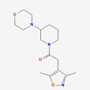 molecular formula C16H25N3O3 B6131998 4-{1-[(3,5-dimethyl-4-isoxazolyl)acetyl]-3-piperidinyl}morpholine 