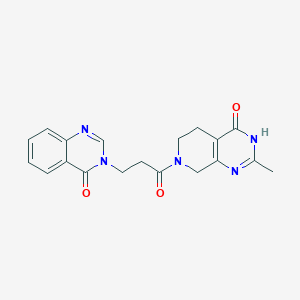 2-methyl-7-[3-(4-oxoquinazolin-3(4H)-yl)propanoyl]-5,6,7,8-tetrahydropyrido[3,4-d]pyrimidin-4(3H)-one