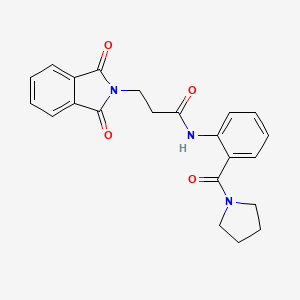 3-(1,3-dioxo-1,3-dihydro-2H-isoindol-2-yl)-N-[2-(1-pyrrolidinylcarbonyl)phenyl]propanamide