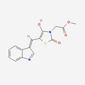 molecular formula C15H12N2O4S B6132019 methyl [5-(1H-indol-3-ylmethylene)-2,4-dioxo-1,3-thiazolidin-3-yl]acetate 