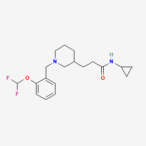 N-cyclopropyl-3-{1-[2-(difluoromethoxy)benzyl]-3-piperidinyl}propanamide