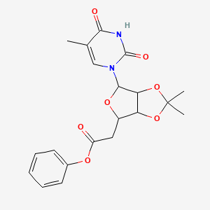 molecular formula C20H22N2O7 B6132081 phenyl [2,2-dimethyl-6-(5-methyl-2,4-dioxo-3,4-dihydro-1(2H)-pyrimidinyl)tetrahydrofuro[3,4-d][1,3]dioxol-4-yl]acetate 