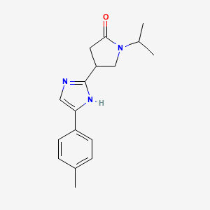 molecular formula C17H21N3O B6132096 1-isopropyl-4-[5-(4-methylphenyl)-1H-imidazol-2-yl]-2-pyrrolidinone 