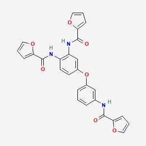 molecular formula C27H19N3O7 B6132109 N-{3-[3,4-bis(2-furoylamino)phenoxy]phenyl}-2-furamide 