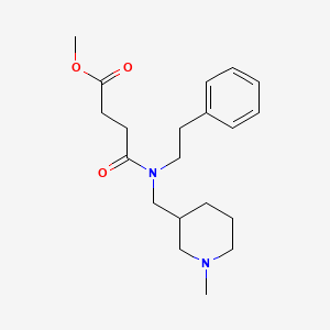molecular formula C20H30N2O3 B6132142 methyl 4-[[(1-methyl-3-piperidinyl)methyl](2-phenylethyl)amino]-4-oxobutanoate 