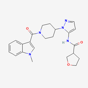 molecular formula C23H27N5O3 B6132184 N-(1-{1-[(1-methyl-1H-indol-3-yl)carbonyl]-4-piperidinyl}-1H-pyrazol-5-yl)tetrahydro-3-furancarboxamide 