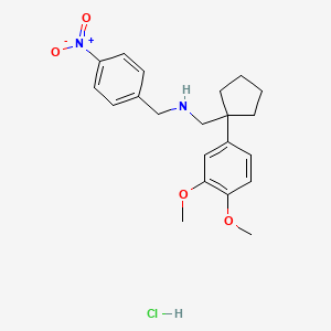 {[1-(3,4-dimethoxyphenyl)cyclopentyl]methyl}(4-nitrobenzyl)amine hydrochloride