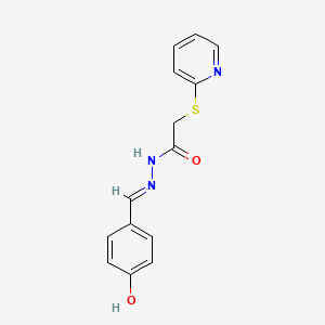 molecular formula C14H13N3O2S B6132234 N'-(4-hydroxybenzylidene)-2-(2-pyridinylthio)acetohydrazide 