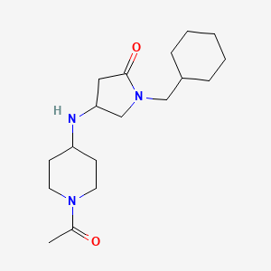 4-[(1-acetyl-4-piperidinyl)amino]-1-(cyclohexylmethyl)-2-pyrrolidinone