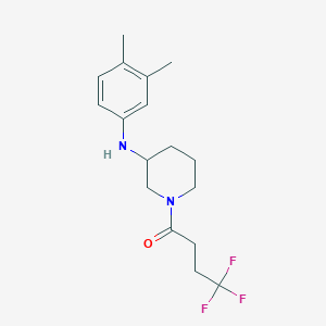 N-(3,4-dimethylphenyl)-1-(4,4,4-trifluorobutanoyl)-3-piperidinamine