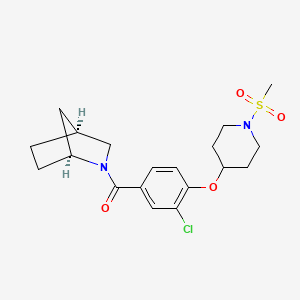 (1S*,4S*)-2-(3-chloro-4-{[1-(methylsulfonyl)-4-piperidinyl]oxy}benzoyl)-2-azabicyclo[2.2.1]heptane