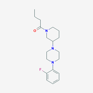 molecular formula C19H28FN3O B6132288 1-(1-butyryl-3-piperidinyl)-4-(2-fluorophenyl)piperazine 