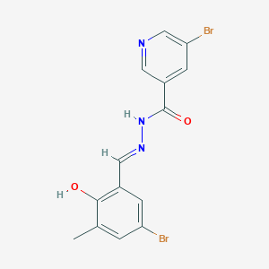 molecular formula C14H11Br2N3O2 B6132297 5-bromo-N'-(5-bromo-2-hydroxy-3-methylbenzylidene)nicotinohydrazide 