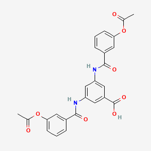 molecular formula C25H20N2O8 B6132299 3,5-bis{[3-(acetyloxy)benzoyl]amino}benzoic acid 