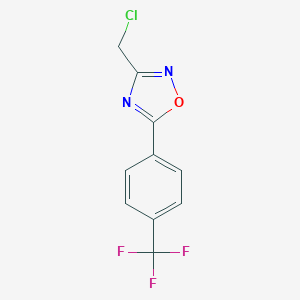 molecular formula C10H6ClF3N2O B061323 3-(氯甲基)-5-[4-(三氟甲基)苯基]-1,2,4-恶二唑 CAS No. 175205-84-2