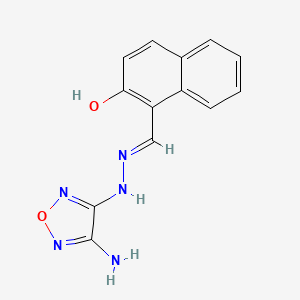 molecular formula C13H11N5O2 B6132307 2-hydroxy-1-naphthaldehyde (4-amino-1,2,5-oxadiazol-3-yl)hydrazone 