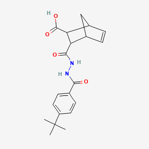 molecular formula C20H24N2O4 B6132332 3-{[2-(4-tert-butylbenzoyl)hydrazino]carbonyl}bicyclo[2.2.1]hept-5-ene-2-carboxylic acid 