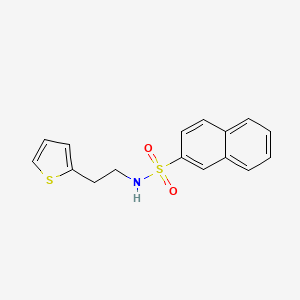 molecular formula C16H15NO2S2 B6132385 N-[2-(2-thienyl)ethyl]naphthalene-2-sulfonamide 