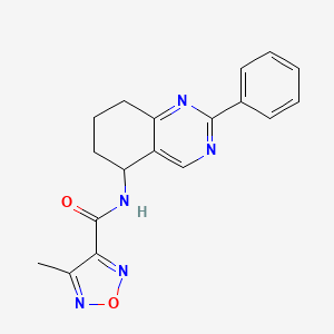 4-methyl-N-(2-phenyl-5,6,7,8-tetrahydro-5-quinazolinyl)-1,2,5-oxadiazole-3-carboxamide
