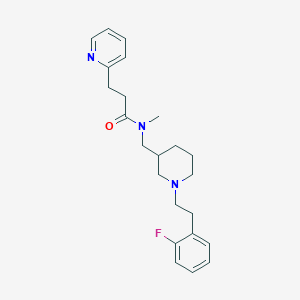 molecular formula C23H30FN3O B6132434 N-({1-[2-(2-fluorophenyl)ethyl]-3-piperidinyl}methyl)-N-methyl-3-(2-pyridinyl)propanamide 