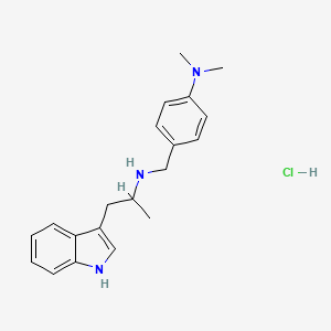molecular formula C20H26ClN3 B6132481 [4-(dimethylamino)benzyl][2-(1H-indol-3-yl)-1-methylethyl]amine hydrochloride 