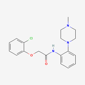 molecular formula C19H22ClN3O2 B6132488 2-(2-氯苯氧基)-N-[2-(4-甲基-1-哌嗪基)苯基]乙酰胺 