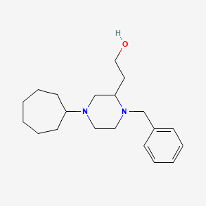 molecular formula C20H32N2O B6132493 2-(1-benzyl-4-cycloheptyl-2-piperazinyl)ethanol 