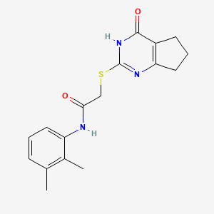 molecular formula C17H19N3O2S B6132500 N-(2,3-dimethylphenyl)-2-[(4-oxo-4,5,6,7-tetrahydro-3H-cyclopenta[d]pyrimidin-2-yl)thio]acetamide 