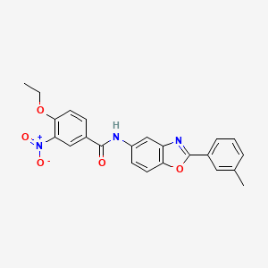 molecular formula C23H19N3O5 B6132506 4-ethoxy-N-[2-(3-methylphenyl)-1,3-benzoxazol-5-yl]-3-nitrobenzamide 