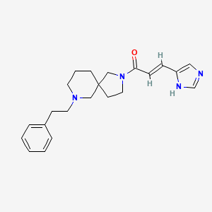 molecular formula C22H28N4O B6132533 2-[(2E)-3-(1H-imidazol-4-yl)-2-propenoyl]-7-(2-phenylethyl)-2,7-diazaspiro[4.5]decane 